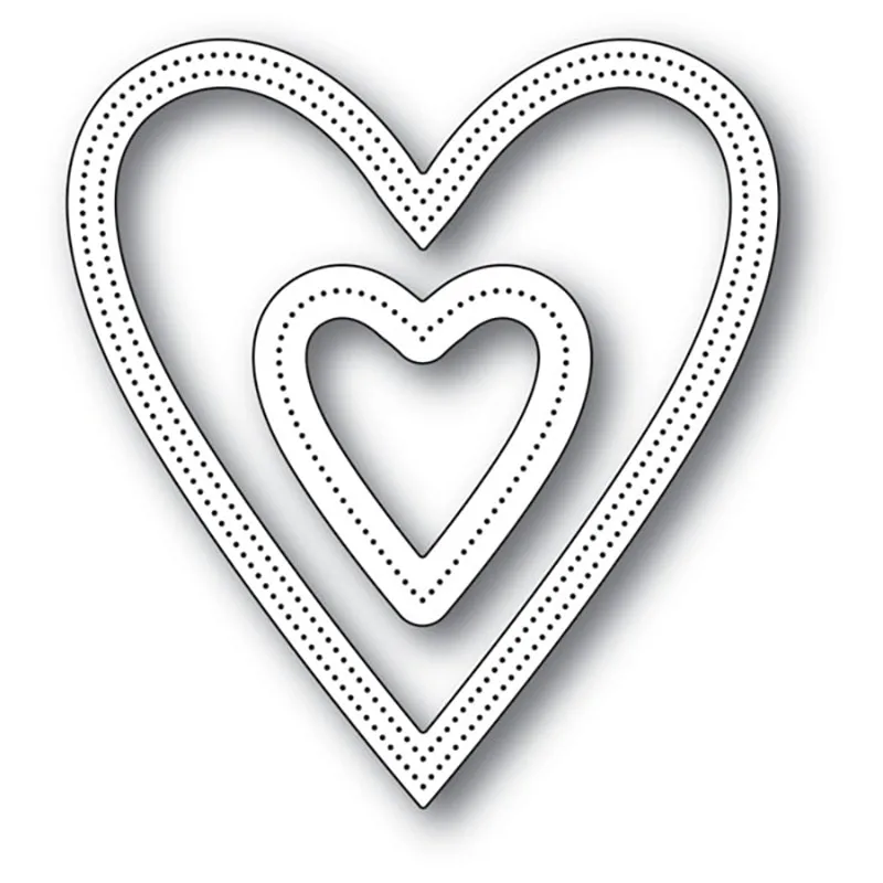 

Металлические пресс-формы в виде сердца шейкер рельефный шаблон для скрапбукинга пресс-формы для изготовления карт 2021