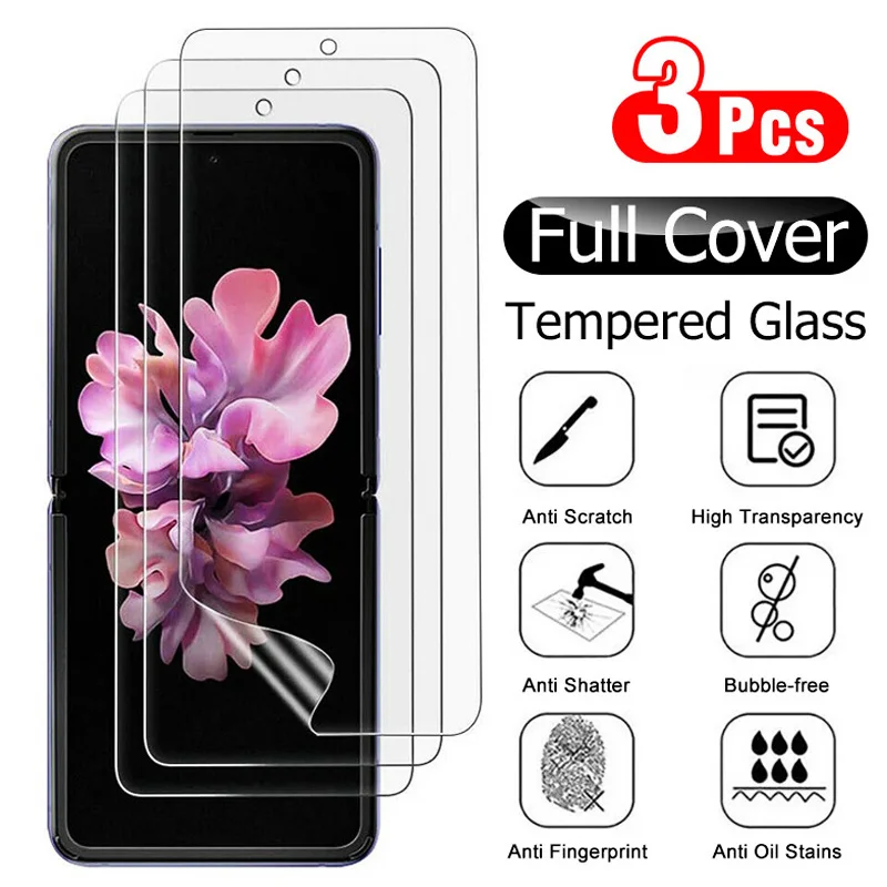 

Защитное стекло, Гидрогелевая пленка для Samsung Galaxy Z Flip 3, 3 шт.