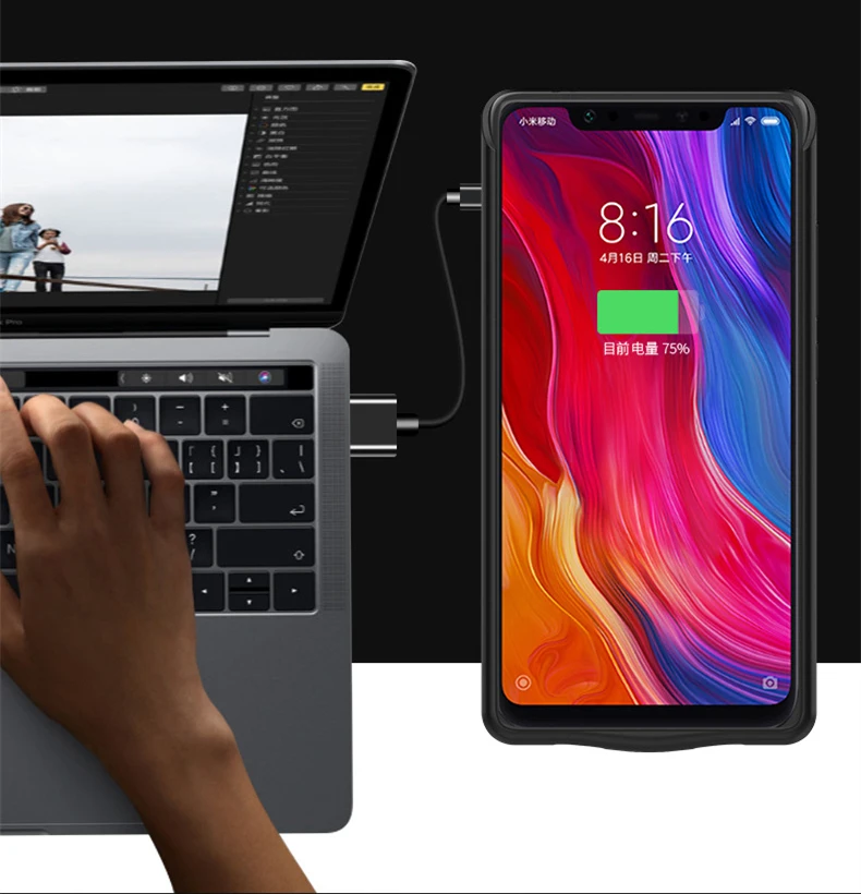 Чехол для аккумулятора Xiaomi Mi 8 se 6000 мАч внешний умный чехол внешнего MI8 зарядного