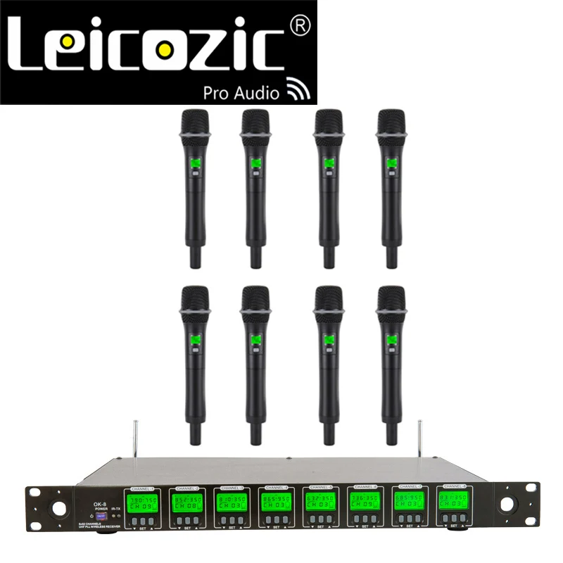 Беспроводной микрофон 8 каналов UHF PLL|Микрофоны| |