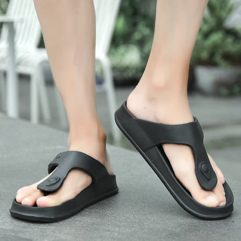 

Summer Men's Slippers Beach Flip Flops Man Designer Flat Shoes Casual Luxury Slippers for Boy Soft Eva House Slides Fashion 2021