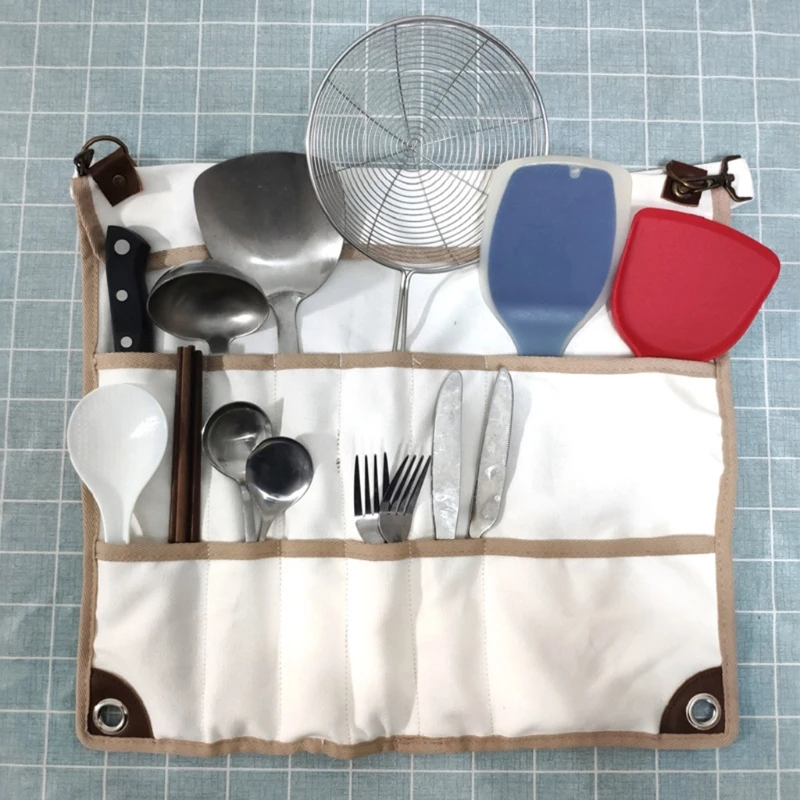

A5KC Outdoor Picnic BBQ Storage Pack Holder Chopsticks Spoon Fork Organizer Camping Tableware Cutlery Storage Bag