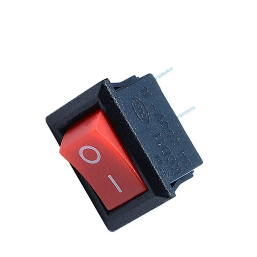 15pcs Mini Rocker Switch SPST Black and Red Snap in Switches Button AC 250V 3A / 125V 6A 2 Pin I/O 10*15mm On-off KCD11 | Обустройство