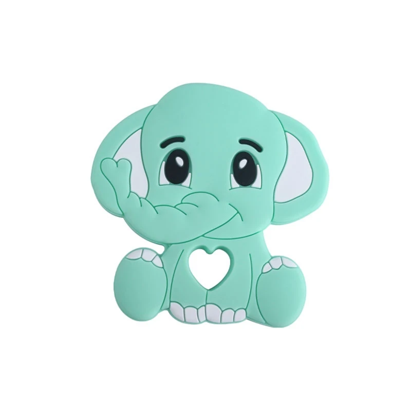 

Newborn Infant Soother Molar Cute Cartoon Elephant BPA-free Silicone Teether