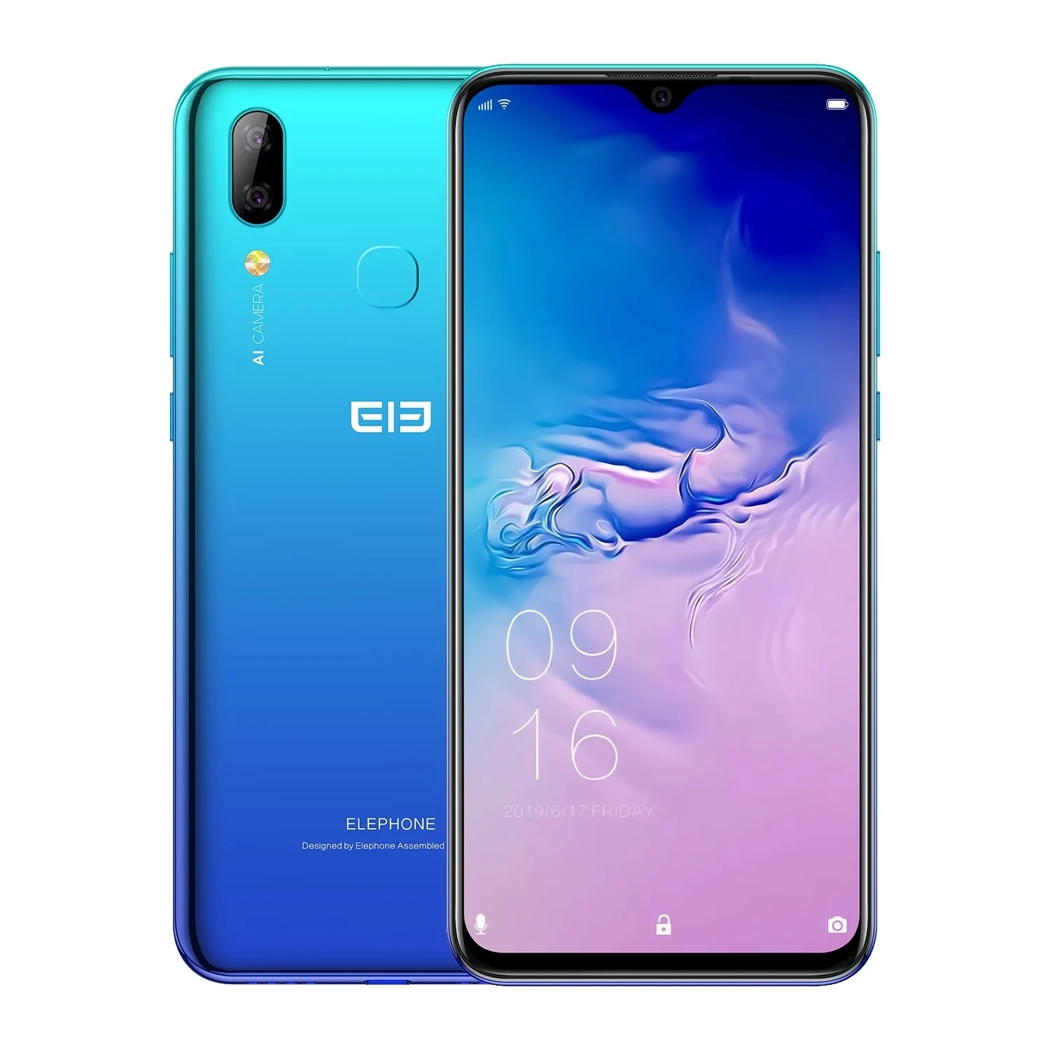 Смартфон Elephone A6 Max 4G 6 53 &quotдропшипный экран Android 9 0 4 Гб 64 MT6762V четырехъядерный 20MP