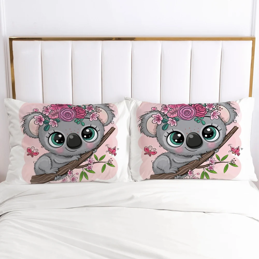 

1pc Cartoon Children's Pillow cover Pillow case Bedding Pillowcase Pillowcovers decorative 3D Print for kids baby Koala