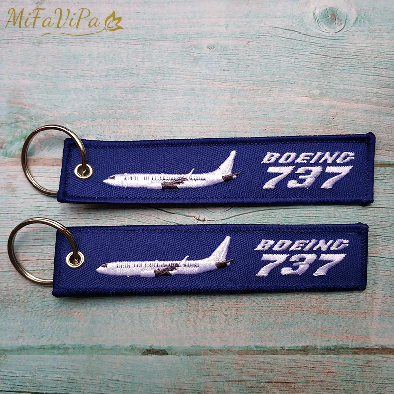 MiFaViPa 3 шт. темно-синий брелок для ключей Боинг 737 самолет модный экипаж пилот