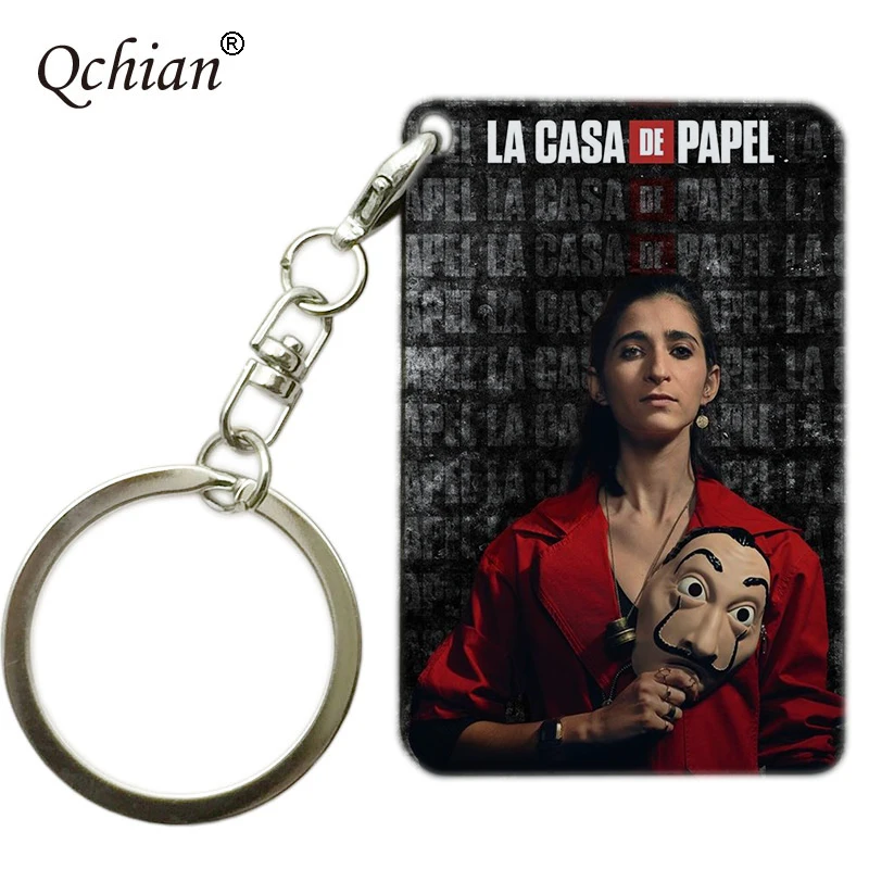 TF95-K-43 ТВ шоу House Of paper брелки для ключей деньги кража брелок La casa de papel chaviro для женщин и мужчин модные ювелирные изделия bella ciao музыкальная шкатулка - Цвет: TF95-K-43