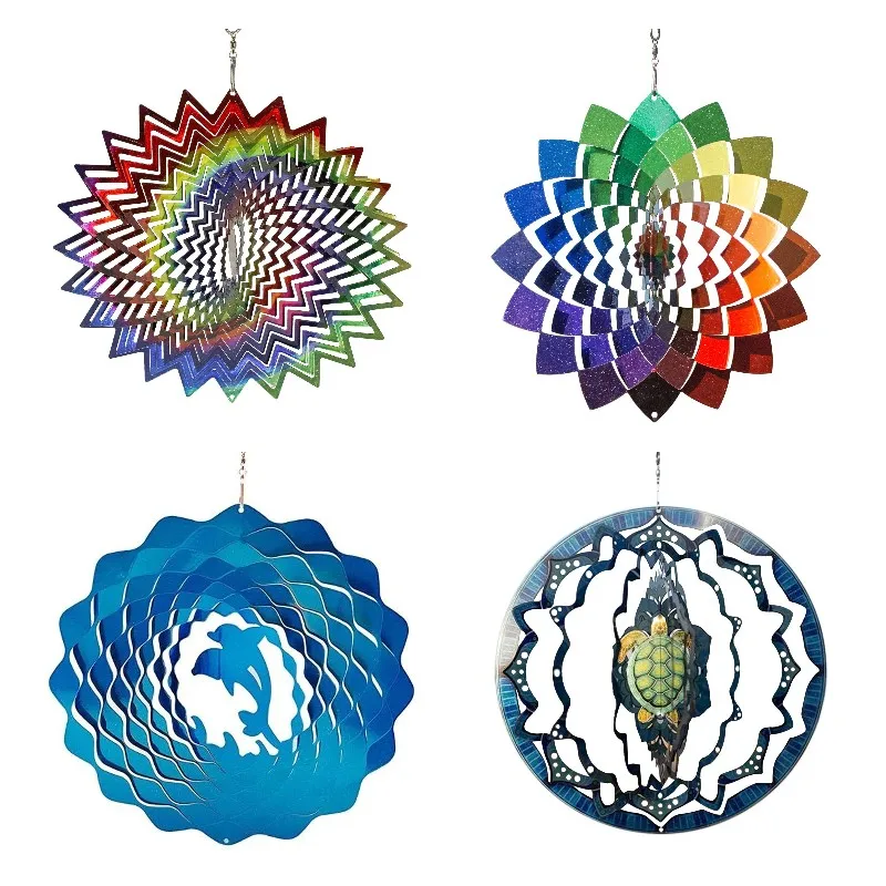 Ветряные колокольчики из нержавеющей стали ветряной Спиннер 3D домашний