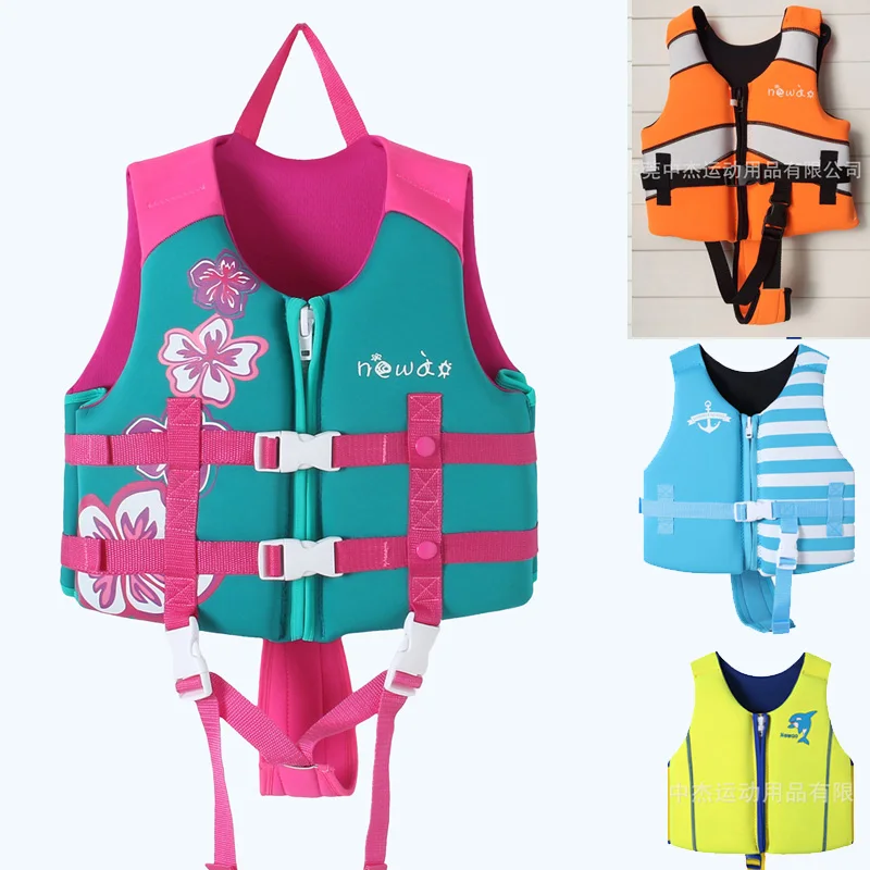 Kids Swimming Jacket Neoprene Safety Life Vest Water Sports  Kayaking Boating Swimming Drifting Swimsuit Swimwear Bathing Suits
