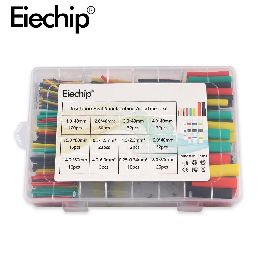 Heat Shrink Tubing Assortment kit Wire Insulation Shrinkable Tubes Electrical Waterproof Solder Sleeve Insulated Butt