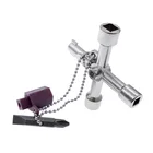 Крестовой многофункциональный ключ электрический ключ для шкафа Универсальный треугольный ключ 5 в 1 Электрический шкафчик лифта клапан из сплава