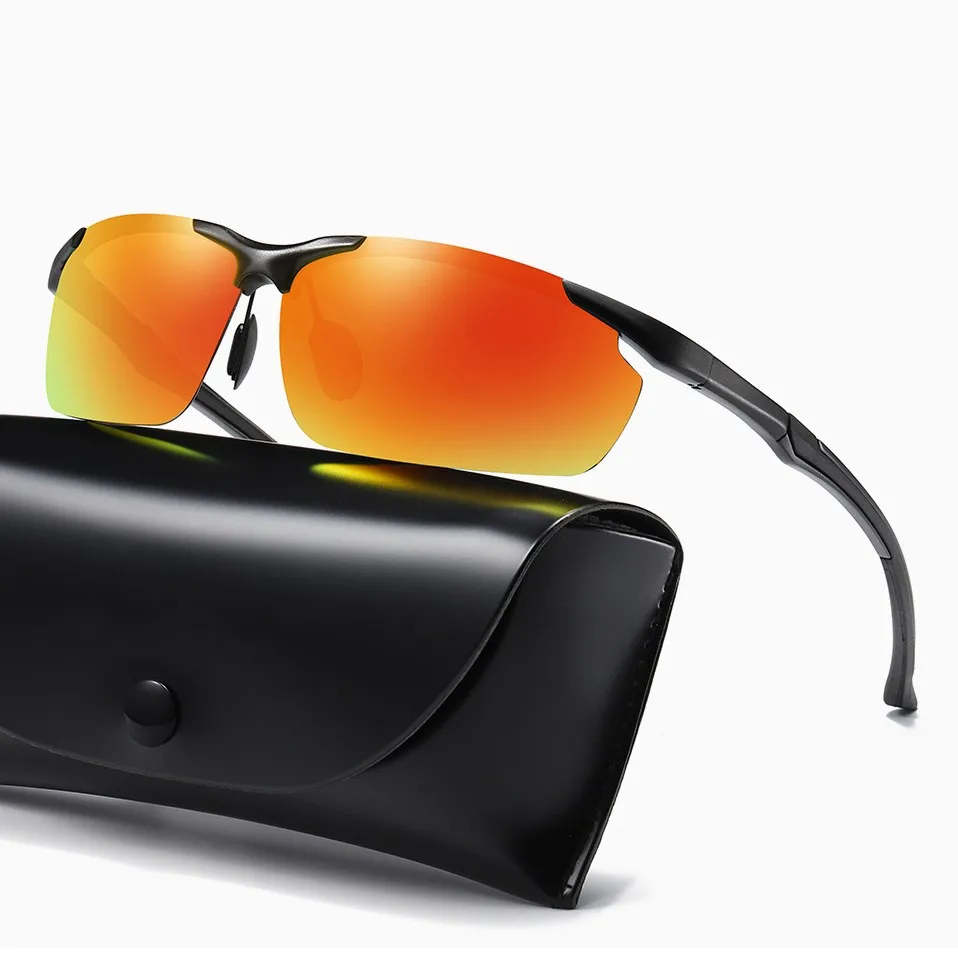 Очки солнцезащитные мужские/женские поляризационные без оправы классические