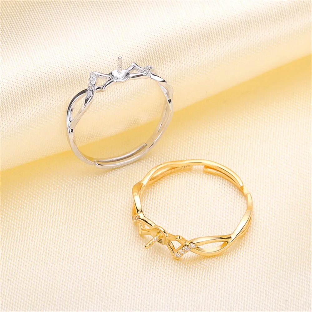 

Fashion S925 Sterling Silver Ring Mountings, Ring Findings, Ring Jewelry Parts Fittings Charm Accessories Jewellery No Pearl