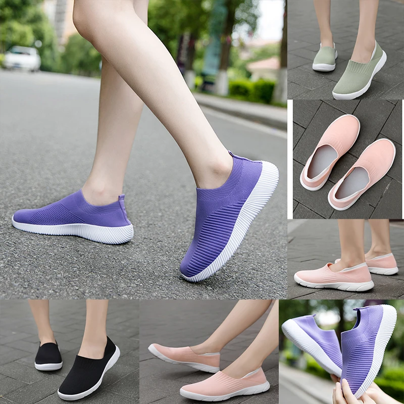 

New women's shoes spring and summer high quality comfortable breathable shoes grey black green leisure flat shoes 031