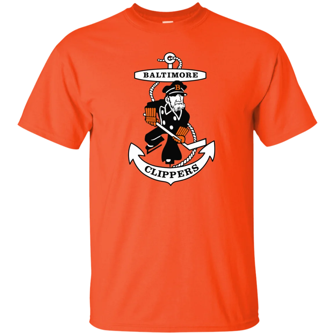Baltimore Clippers AHL Хоккей ретро 1970's Throwback джерси логотип капитан мультфильм футболка