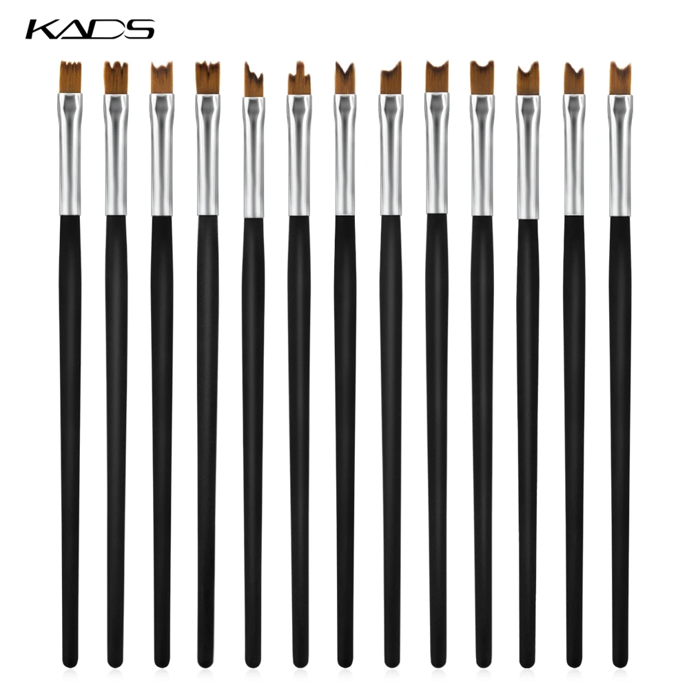 

13pcs/set Acrylic Nail Art Brush Set Gradient Painting Drawing Pen Different Shape for UV Gel Polish French Nail Art Designs