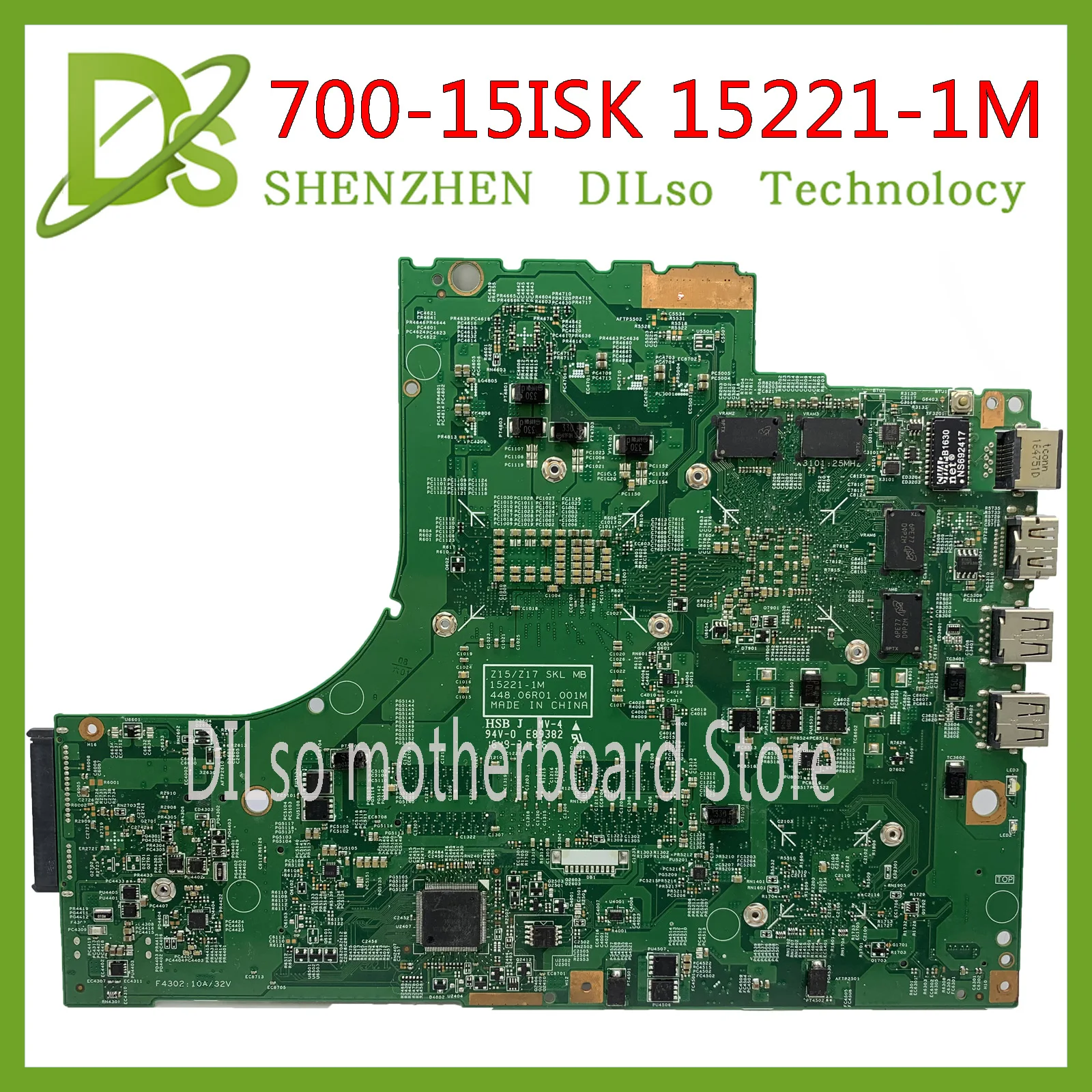 KEFU 15221-1 M материнская плата для ноутбука Lenovo 700-15 700-15ISK motherbaord DDR4 I7-6700HQ GTX950M-2GB