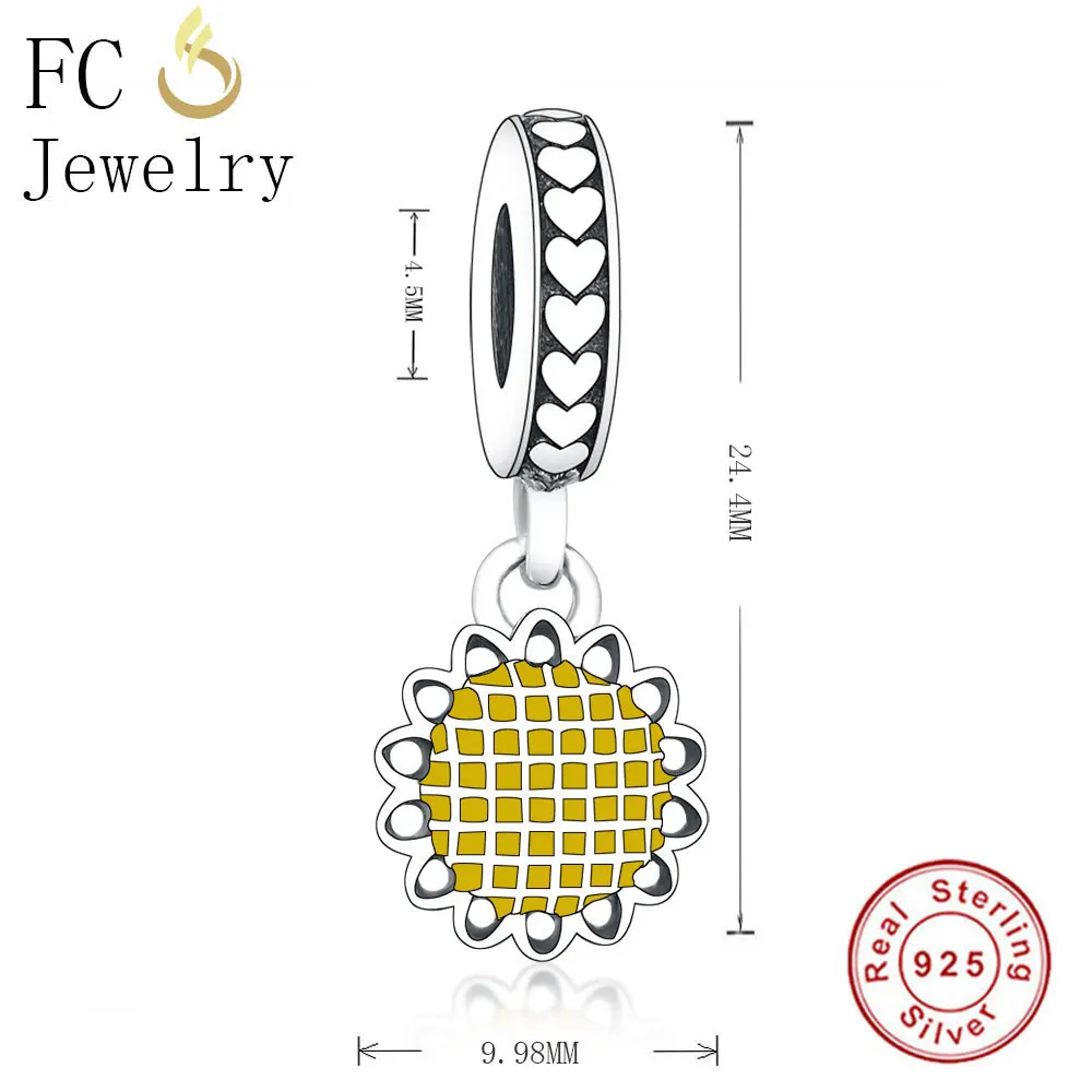 FC ювелирные изделия подходят к оригинальным браслетам Pandora брелоки 925 пробы