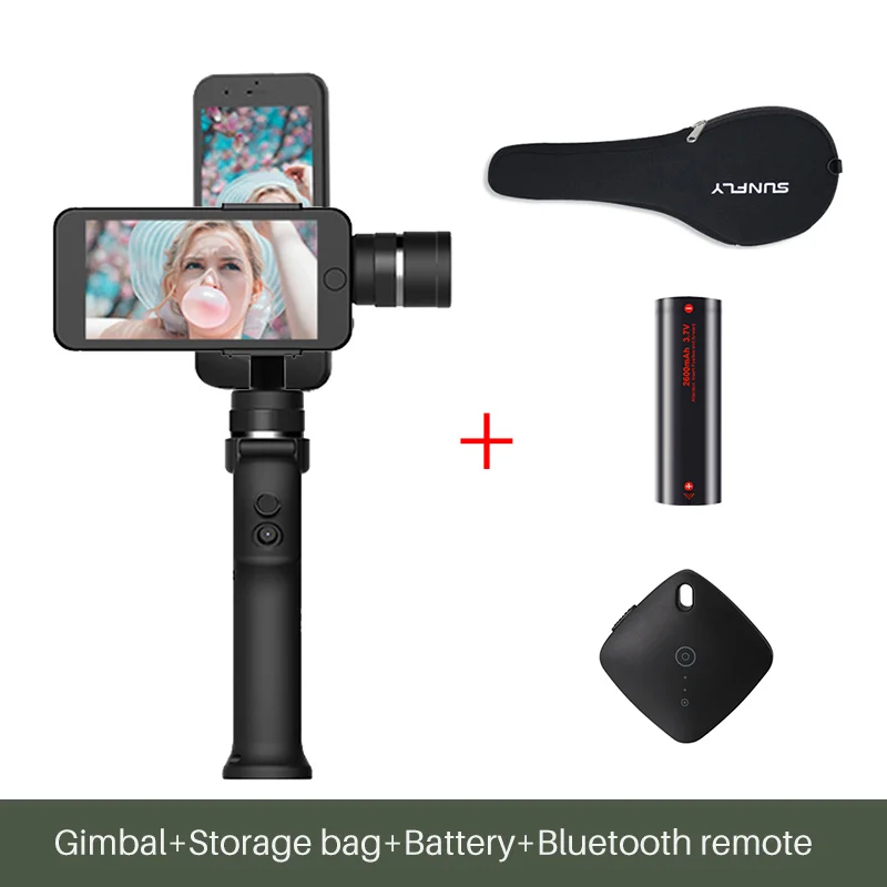 Gimbal w Remote Funsnap Capture 3 оси ручной смартфон Gimbal Gopro стабилизатор для iPhone Xs Max XR Piexl Gopro 7 6 5 Y EKEN H9 - Цвет: Gimbal w Remote