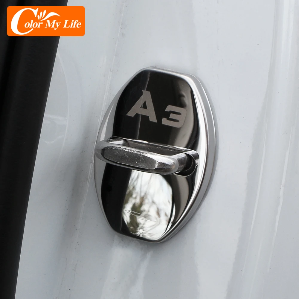 Цвет свою жизнь 4 шт./компл. автомобиля Защита для дверного замка чехол Audi A6 A3 A4 A7 A5