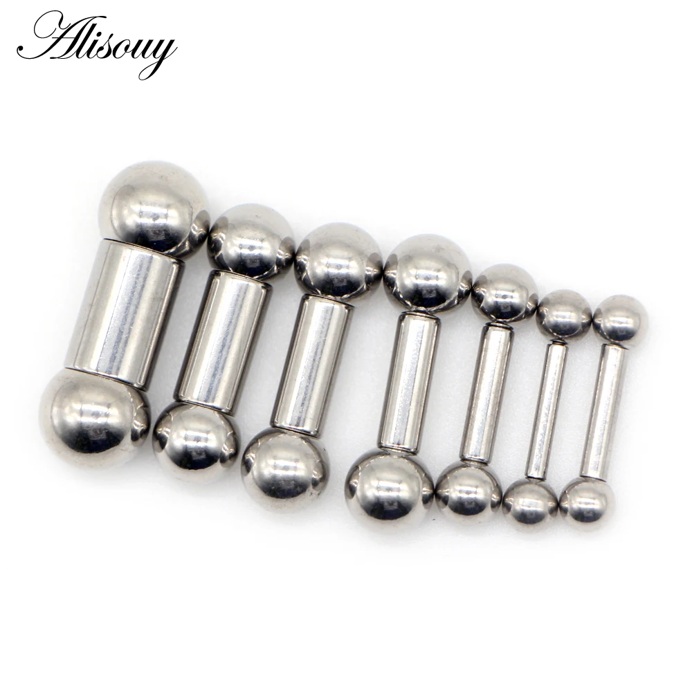 

Прямая штанга Alisouy из нержавеющей стали, ювелирное изделие для пирсинга уха, Козелка, соска, губ, тела, большие размеры, 1 шт.