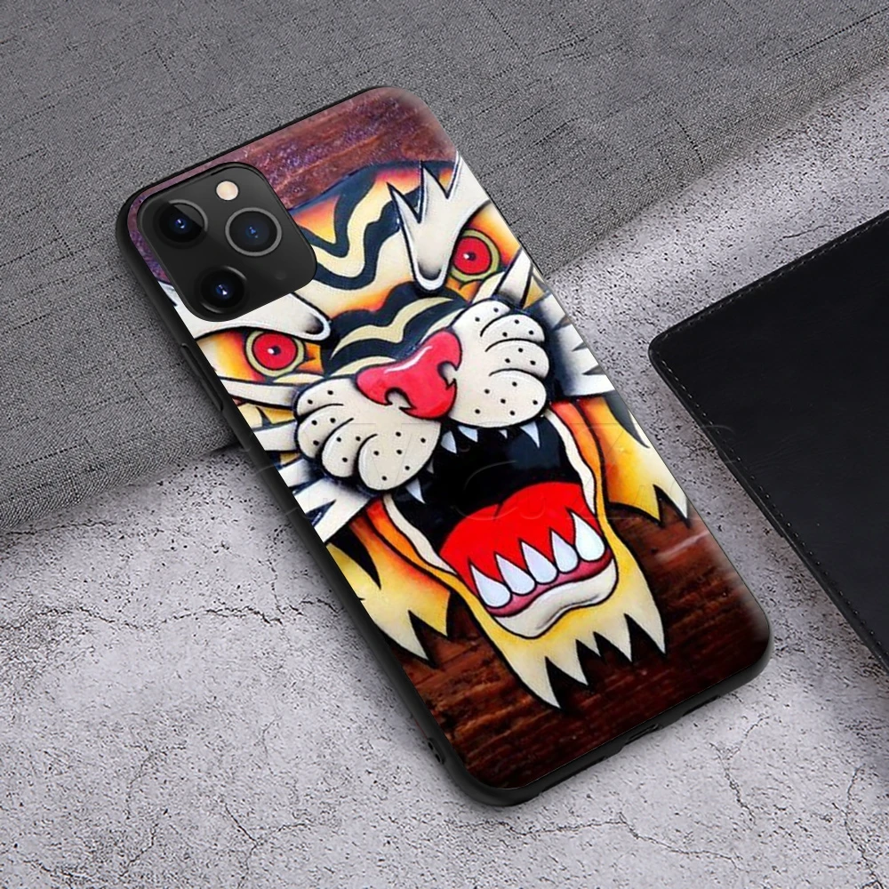 Мягкий силиконовый чехол Lavaza Roaring tiger для iPhone 12 Mini 11 Pro XS Max XR X 8 7 6 6S Plus 5 5S SE|Бамперы| |