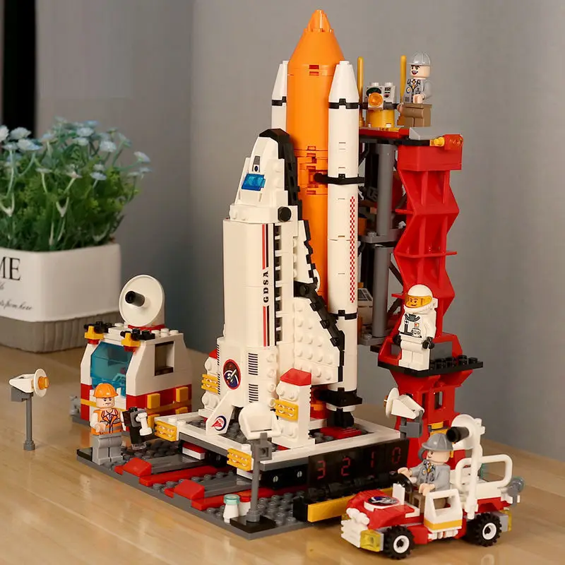 

Building Blocks Space Rocket Small Particles Beneficial Intelligence Children's Toys Military Gifts Aviation Enthusiasts