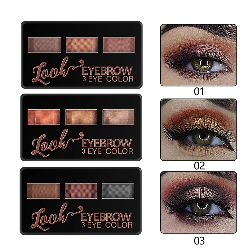 Женский пудра для бровей Тени век поддон девочек дымчатые глаза инструмент