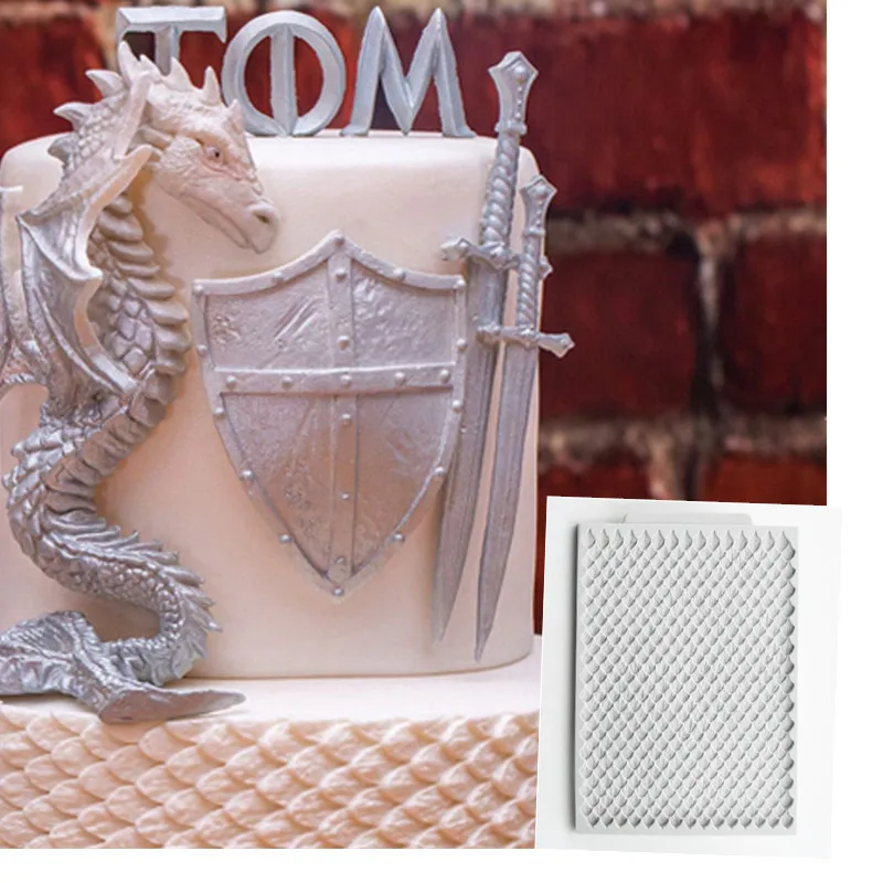 

1pc Dragon Skin cake mold fondant mould cake decorating tools silicone mold DIY Kitchen Baking Tools FTM1893