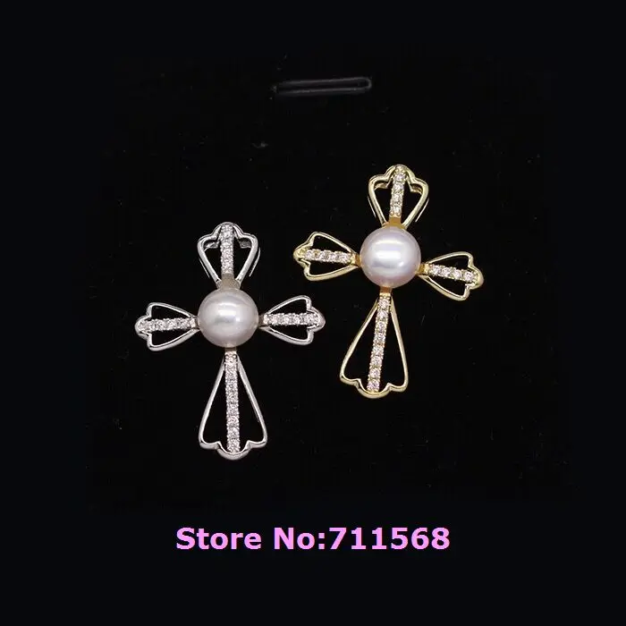 Серебряный кулон S925 винтажный крест украшенный под заказ 7 5 плоский круглый