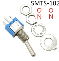10pcs5pcs shook head 3 pins 2position micro rocker switch gear smts 102 6a125v ac toggle switch