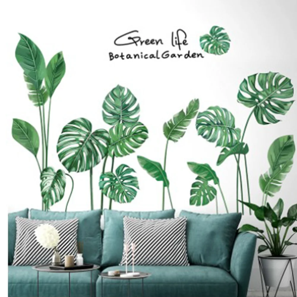 Сделай Сам тропические Наклейки на стены в стиле Nodic украшения растений