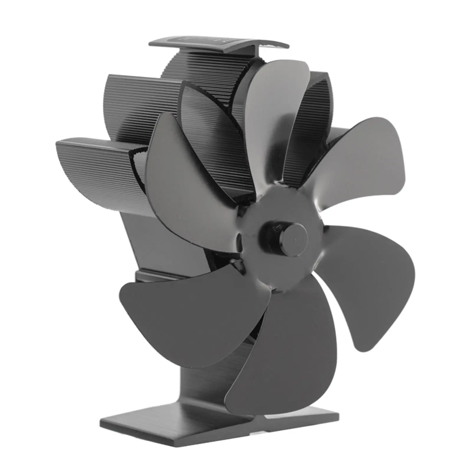 

6-Blades Aluminum Alloy Heat Powered Fireplace Fan Wood Stove Top Air Blower Fan Eco Friendly Heat Distribution Effective Fan