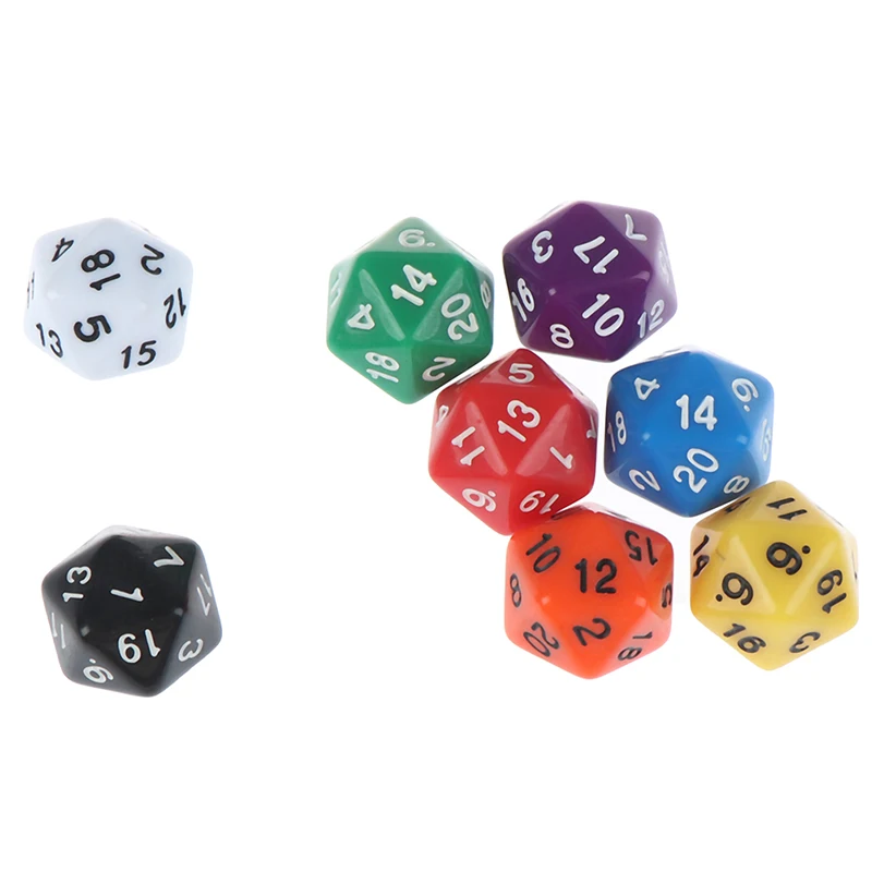 1 шт. эффект D20 игральные кости для настольной игры 20 сторонние данные богатые