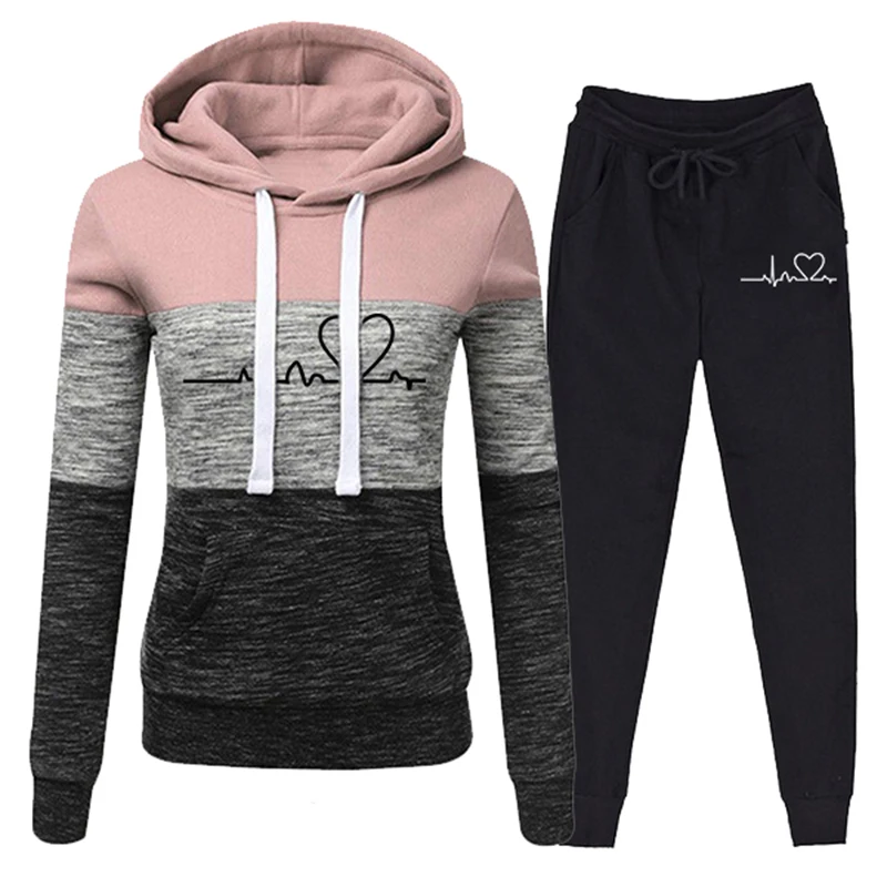 

Casual Tracksuit Women Set Suit Female Hoodies and Pants Outfits 2020 Women's Clothing Autumn Winter Sweatshirts New