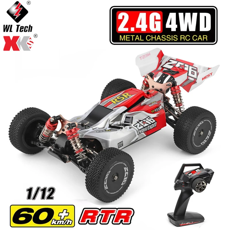 

WLtoys 144001 2.4G Racing RC Car Competition 60 km/h Metal Chassis 4wd Electric RC Formula Car Remote Control Toys for Children