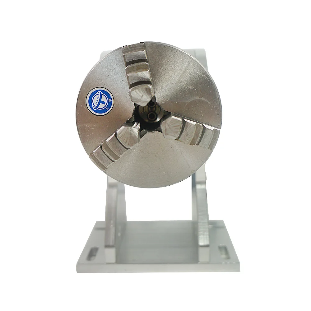 Лазерный гравировальный станок с 3 зажимами и вращающейся осью 80 мм макс. для