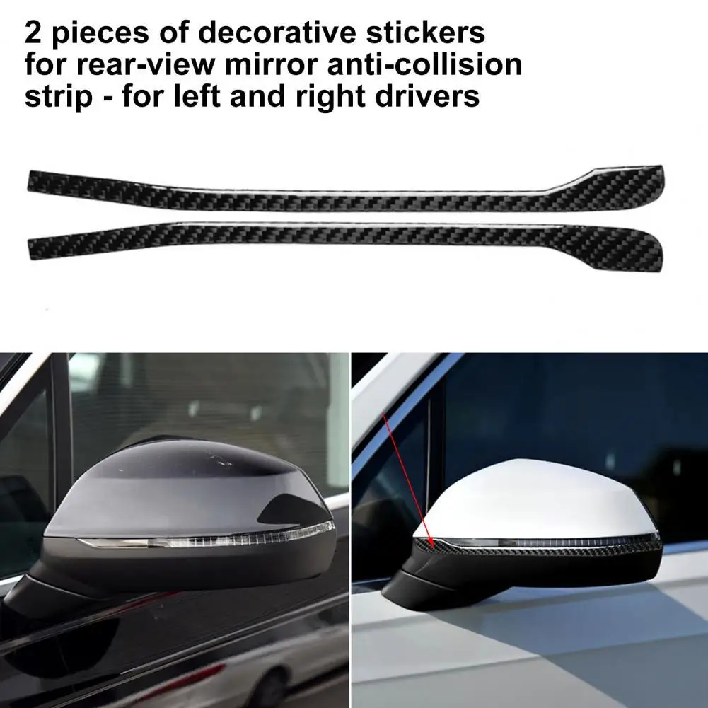

Anti-Rub Strip Durable Double Sided Paste Carbon Fiber Rearview Mirror Decorative Trim Sticker car accessories