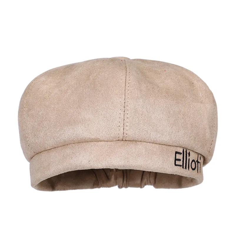 Женская шерстяная шапка AWAYTR теплая шапка-береты с вышивкой и надписью Ellioti