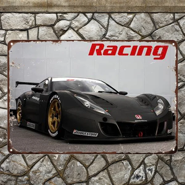 

Sport Car Metal Tin Sign Frameless Wall Art Painting Posters