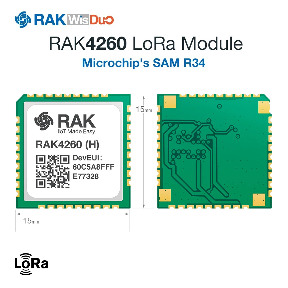 LoRa модуль на основе микрочип для ATSAMR34J18B интеграции 32 битный процессор ARM Cortex M0 + MCU