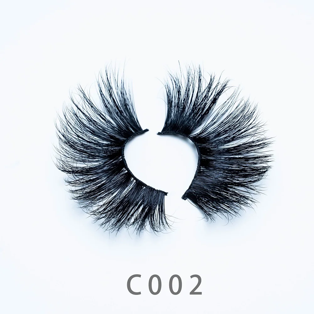 

30mm C 002 5D Fluffy Long Mink Lashes Natural Strip Makeup Eyelashes Cruelty Free Eye Lashes Cross Full Volume False Eyelashes