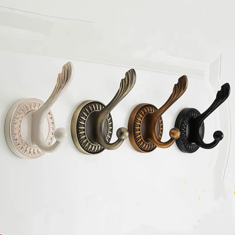 Европейский классический резной настенный крючок античная бронза гардеробная