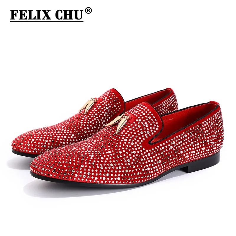 Мокасины мужские бархатные красные черные ручной работы Золотая кисточка | Обувь