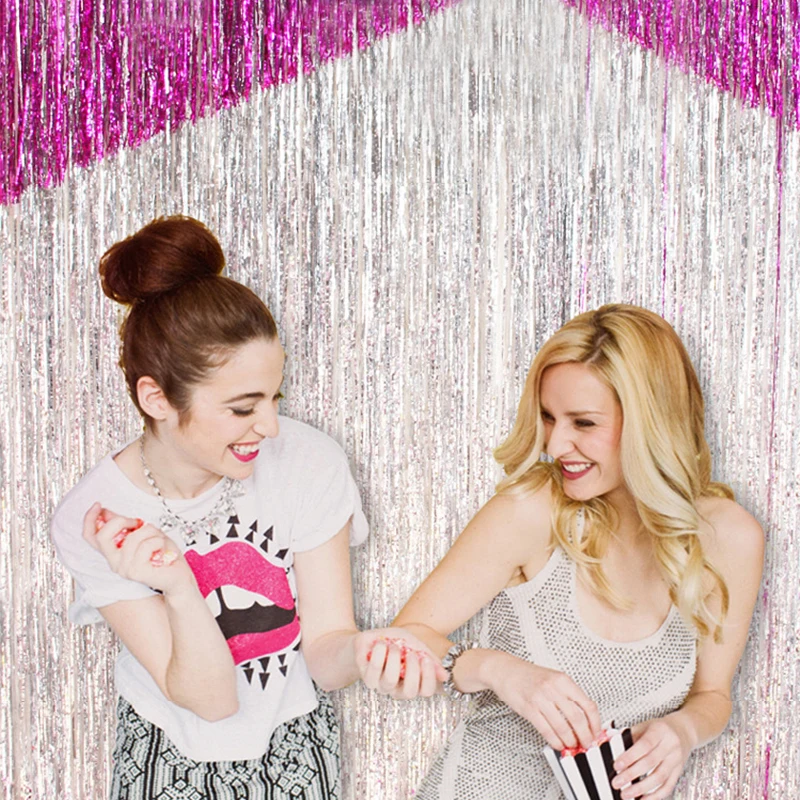 Золотой Фон для вечеринки 3 м фольгированная бахрома украшение дня рождения