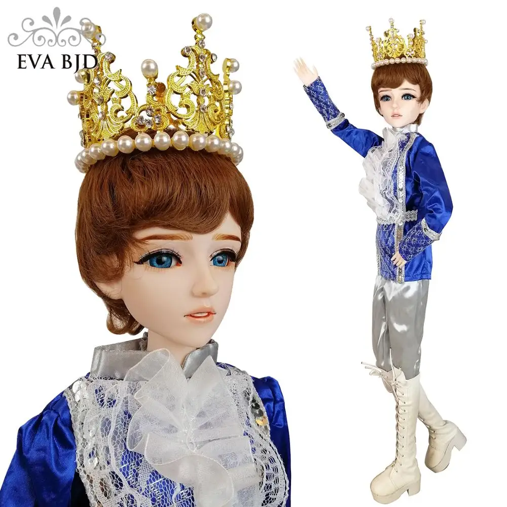 EVA BJD 1/3 62cm 24.5 inch Doll Male Prince Boy Toy ball jointed Plastic Model Make up Practice Gift With Clothes Wig Shoes | Игрушки и