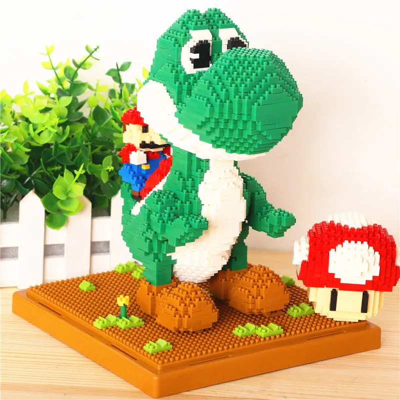LNO Игра Супер Марио Луиджи Йоши Монстр пожарная пчела Пикачу DIY Мини