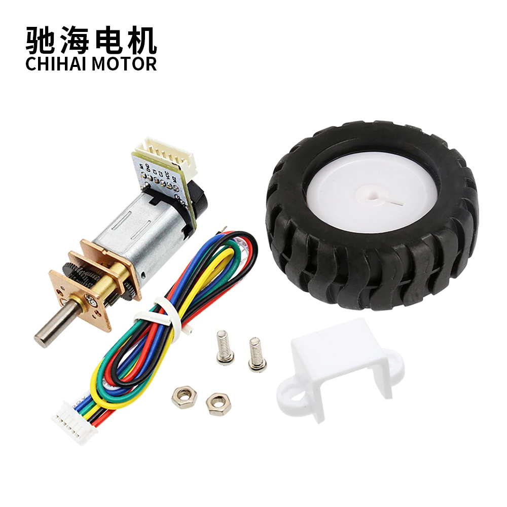 Chihai двигатель 6V 12V 7PPR, редуктор двигателя с угольной щеткой, мотор-редуктор с стентами и шинами
