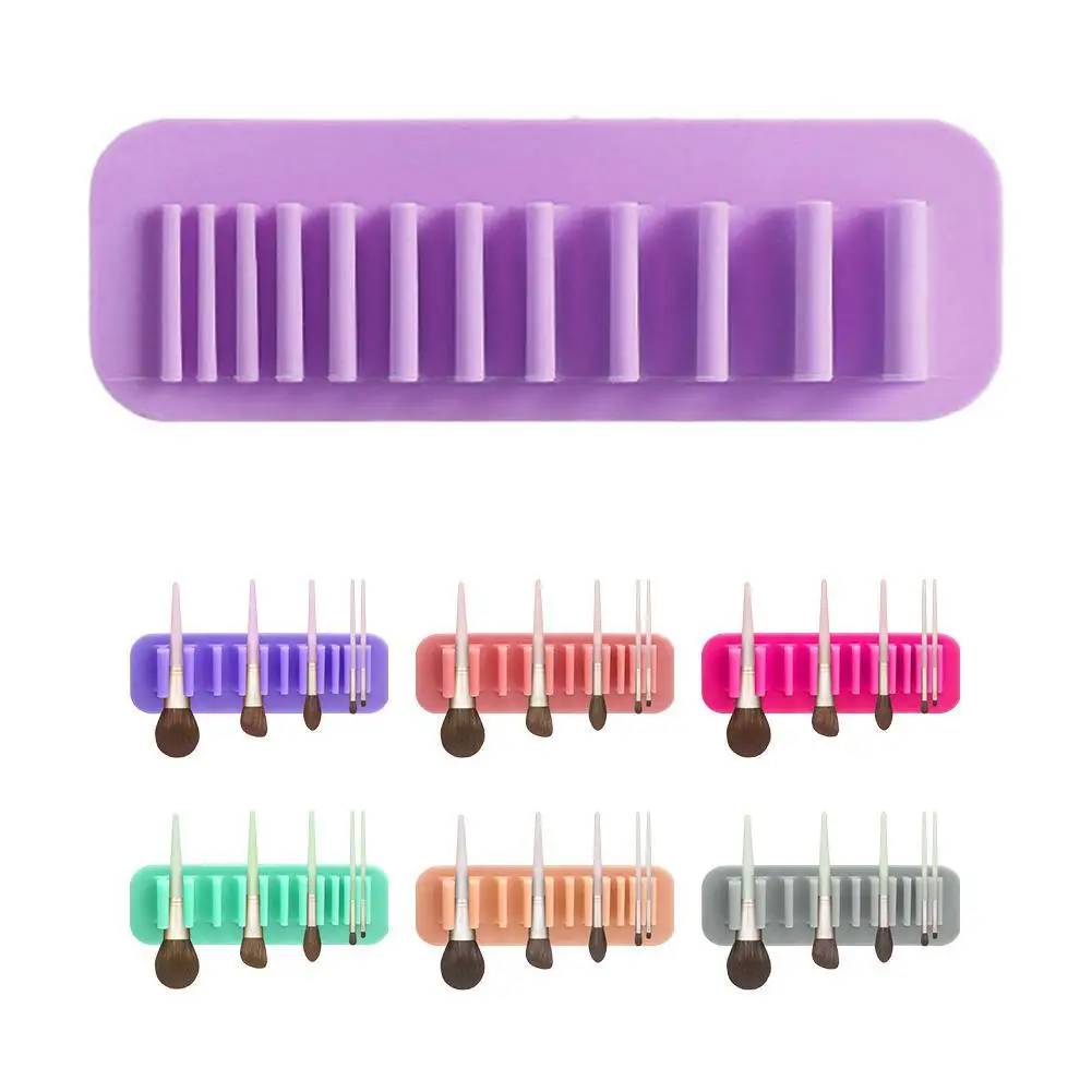 Силиконовые ногтей кисти для макияжа Организатор полка-витрина косметики